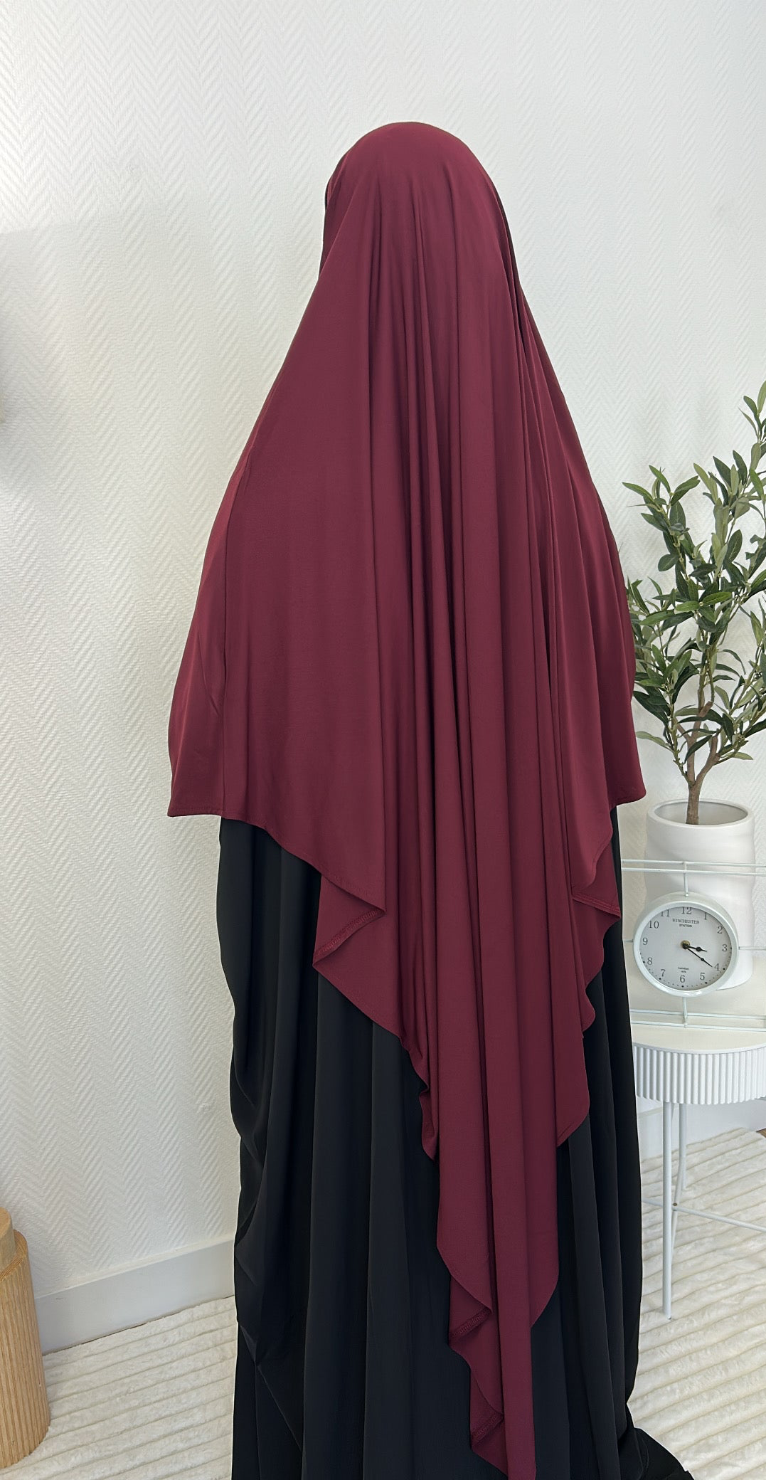 Khimar jersey premium bordeaux