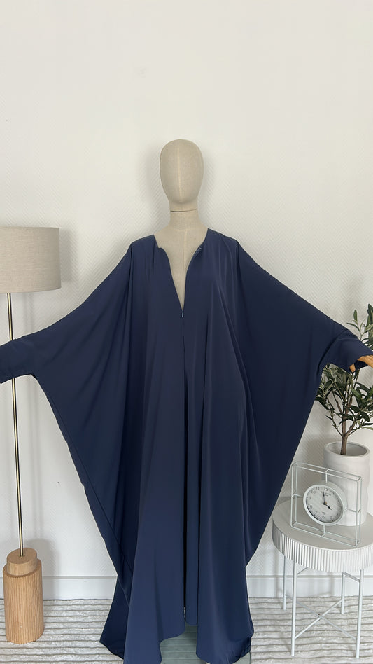 Abaya allaitement bleu