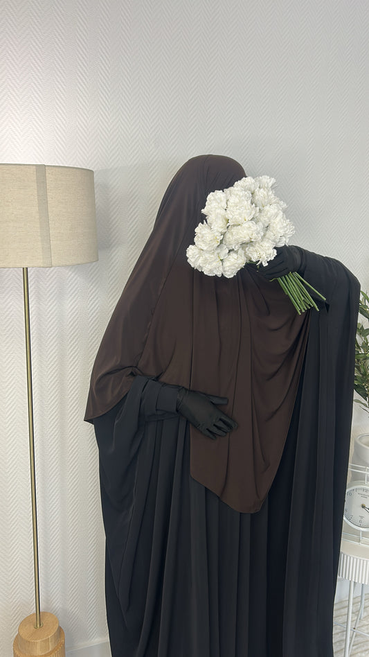 Khimar jersey premium Marron