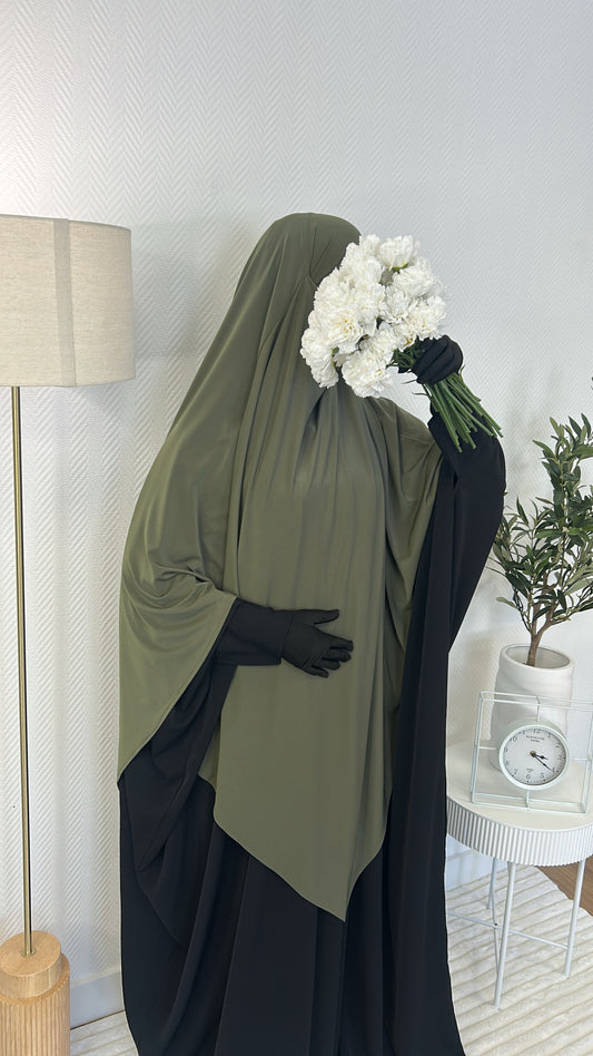 Khimar jersey premium vert olive