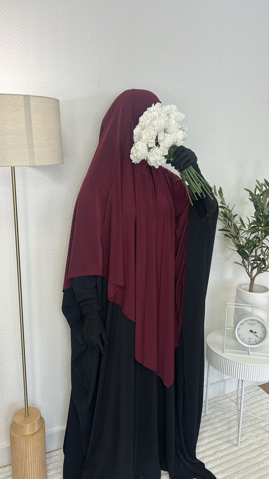 Khimar jersey premium bordeaux