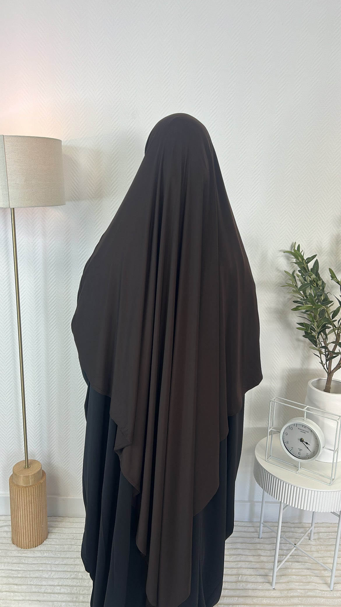 Khimar jersey premium marron