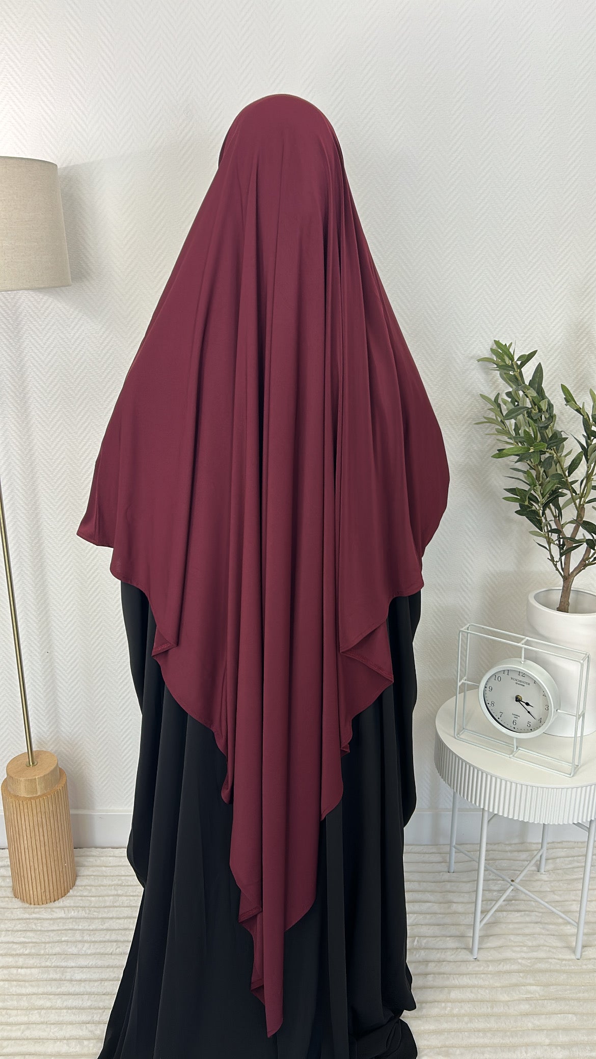Khimar jersey premium bordeaux