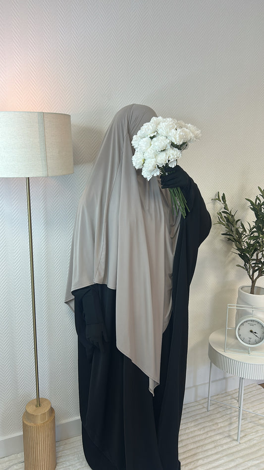 Khimar jersey premium grège