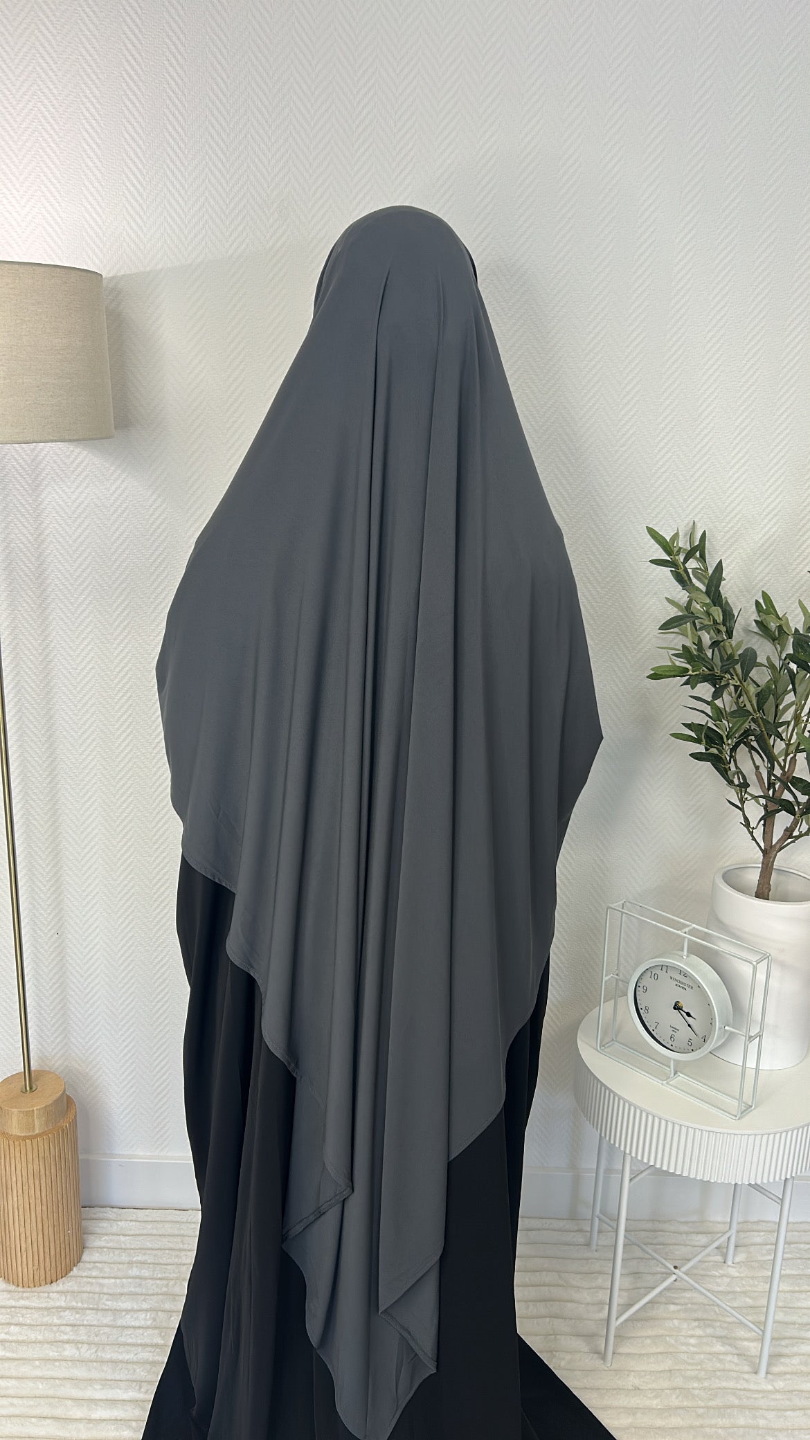 Khimar jersey premium gris