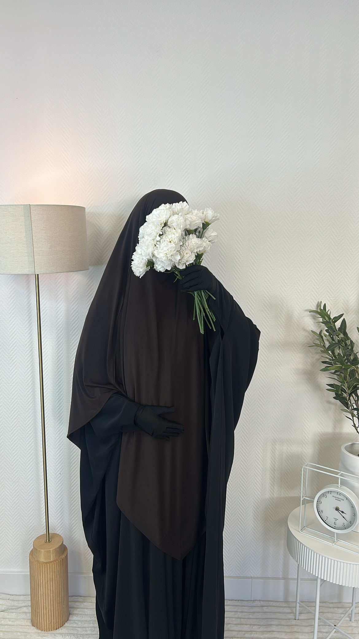 Khimar jersey premium marron