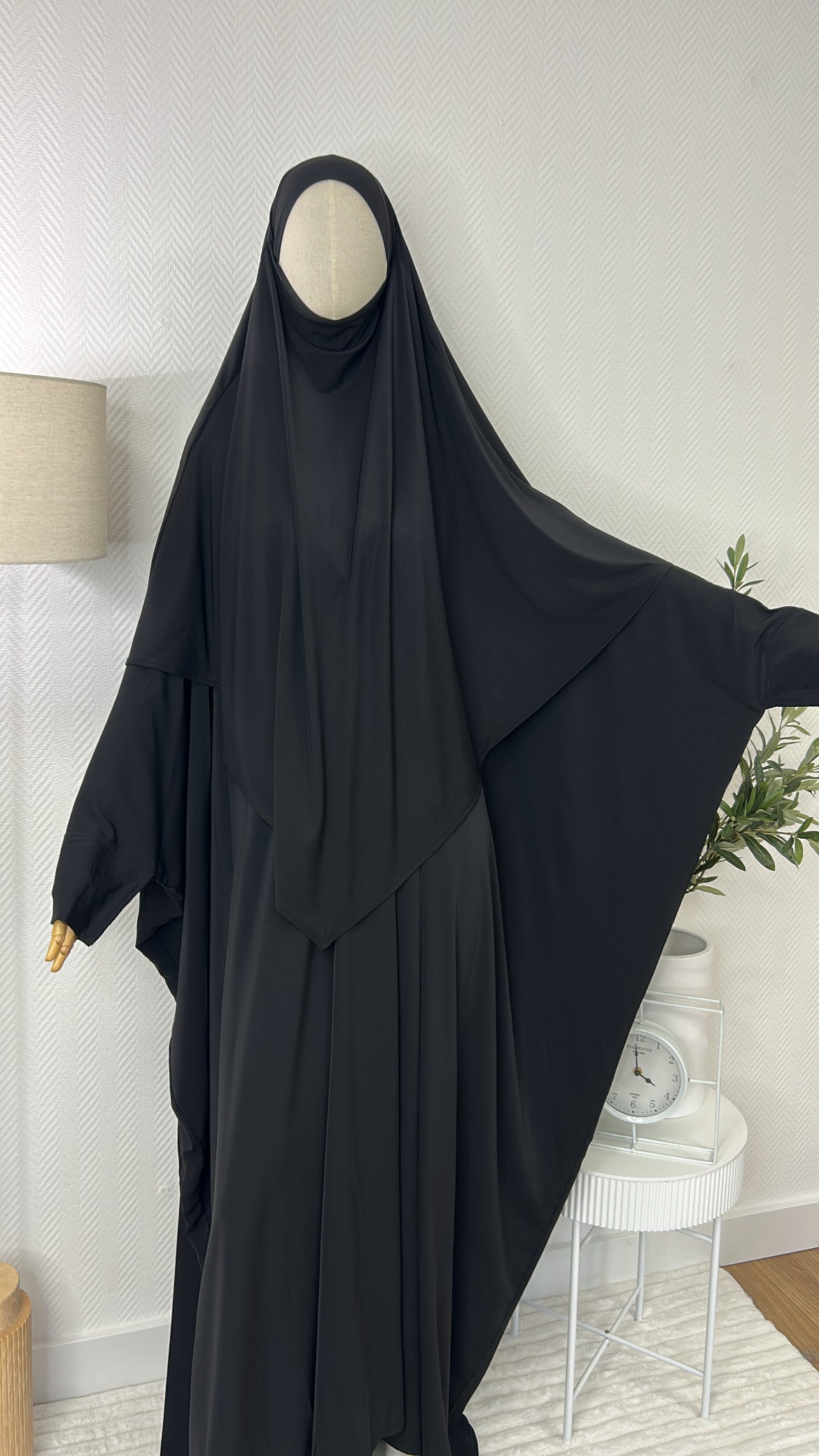 Abaya allaitement noir
