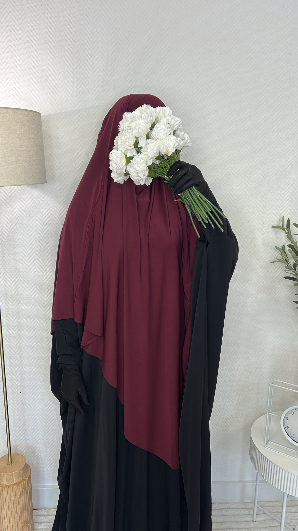 Khimar jersey premium bordeaux